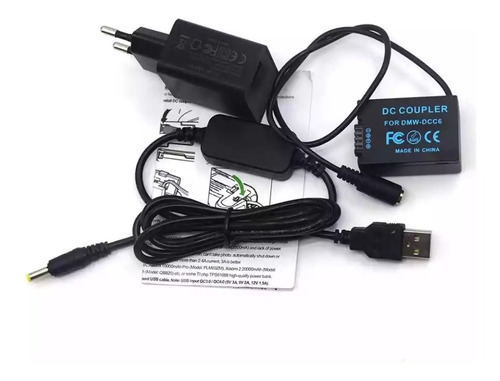 Dcc6 Cargador Usb Batería Falsa Camara Lumix, Ver Modelos