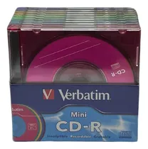 Comprar Mini Cd Verbatim De Colores Paq 10 Pzas 21 Mim 185 Gb