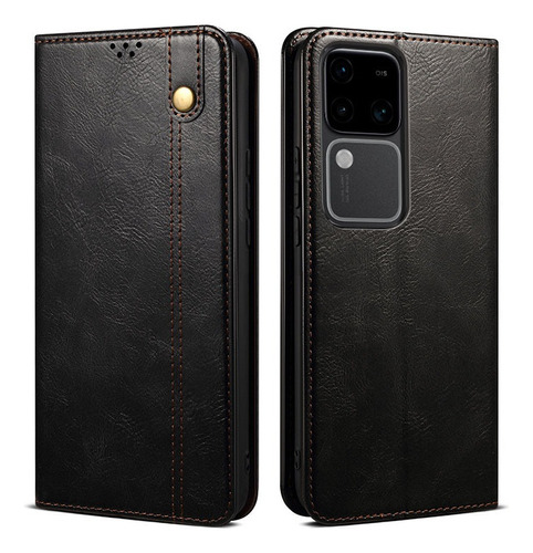 For Vivo V30 5g Vintage Pu Wallet Card Holder Slot Flip Case