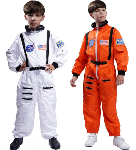 Fantasia Infantil De Astronauta, Macacão Espacial Com Adesiv