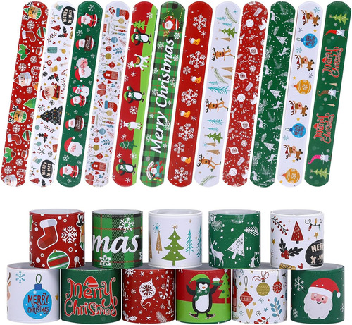 48 Pulseras Navideñas Con Bofetadas, Bofetadas Navideñas Par