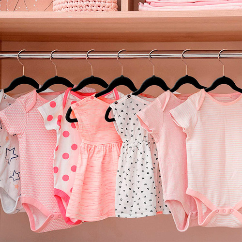 Perchas Slim Terciopelo Infantiles Set X 12 Unidades Ultrali