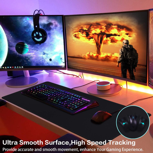 Extended Mouse Pad, Canjoy Gaming Mouse Pad, Xxl Large Bi...