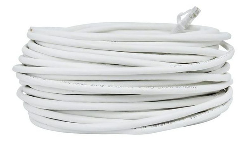 Imagem 2 de 6 de Cabo De Rede Giga Crimpado Lan Rj45 Furukawa Cat6 Branco 20m