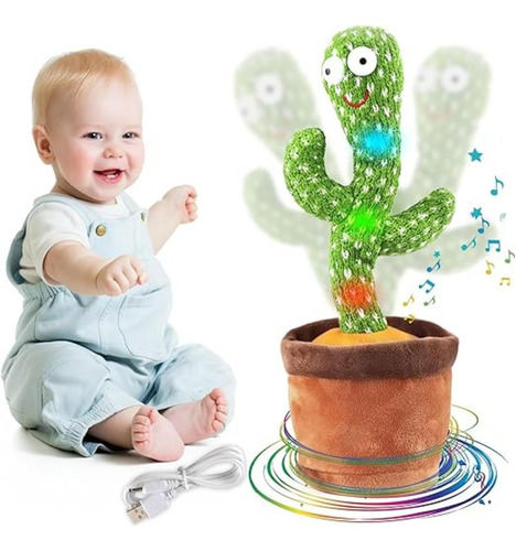 Cactus Bailarín Peluche Juguete Bebé Felpa Niños Recargable