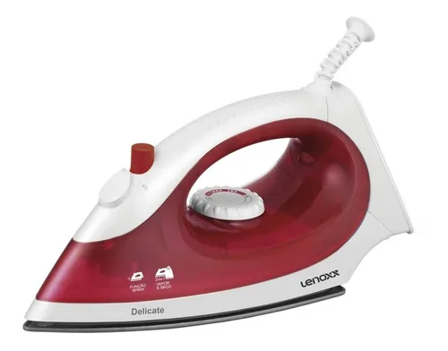 Ferro A Vapor Delicate Pff657 Branco E Vermelho Lenoxx | Frete grátis