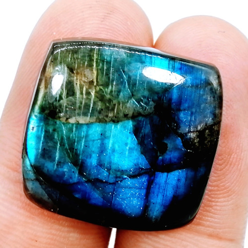 Piedra 36.05ct Natural Labradorita Azul Luminoso Cabochon