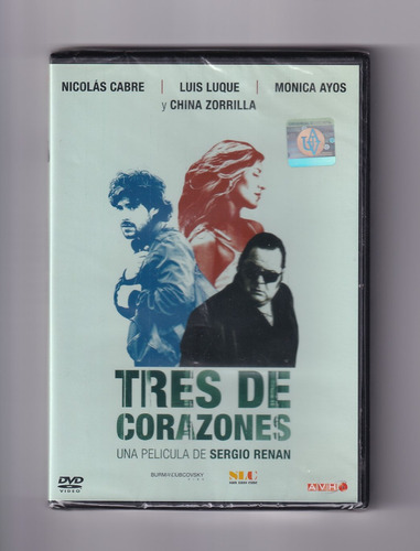 Tres De Corazones Sergio Renán Cabré Luque Ayos Dvd Nuevo