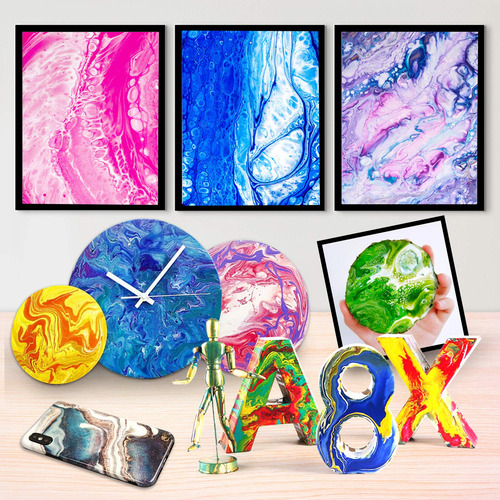 Pintura Acrílica Para Verter Kit Arte Shuttle 36 Botellas