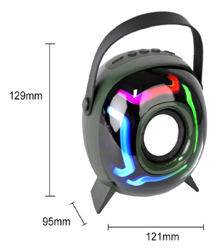 Parlante Circular Con Micrófono Y Luces Led Bluetooth Ub
