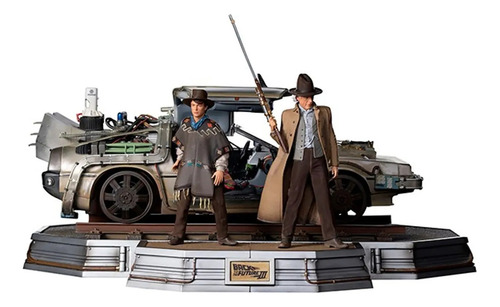 Figura De Acción Marty Mcfly Y Doc De Iron Studios 1/10 Bds Art Scale