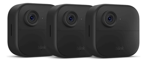 Câmera Blink Outdoor 4 - Kit C/ 3 Unidades (4° Geração) Cor Preto