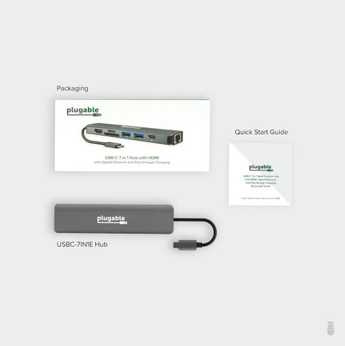Adaptador Hub Usb-c 7 En 1: Multipuerto Y Concentrador