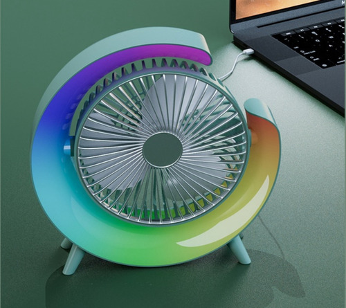Ventilador Portatil De Escritorio Recargable Rotación De360°