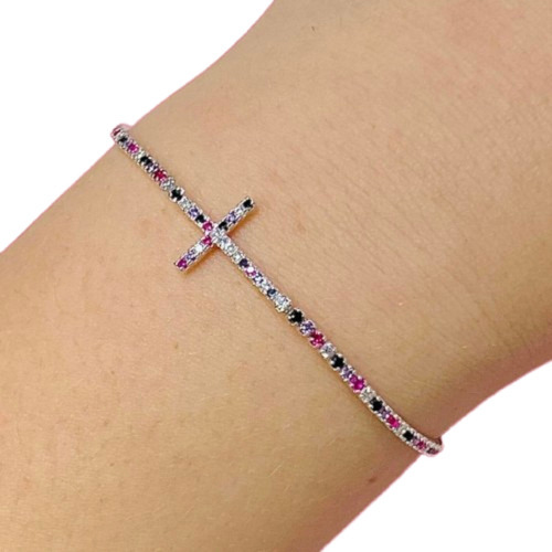 Pulsera Cruz Veneziana Luxury Regulable Religiosa Ps 304 