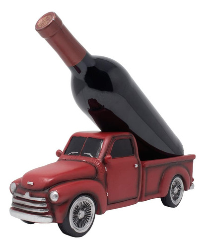 Clasico Pickup Truck Botella De Vino Titular Estatua O Rack