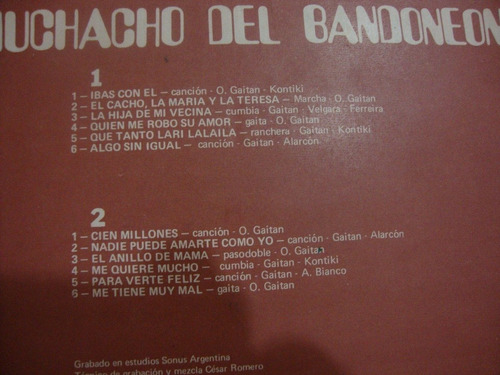 Vinilo Osvaldo Corazon Gaitan El Muchacho Del Bandoneon C2