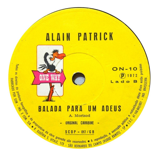 Imagem 2 de 10 de Alain Patrick Compacto 1972 Concerto Para Um Verão