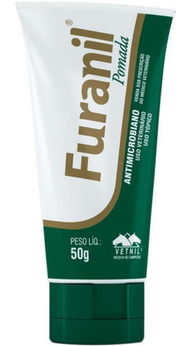 Furanil Pomada Vetnil 50 Gr Antimicrobiano Para Cães E Gatos