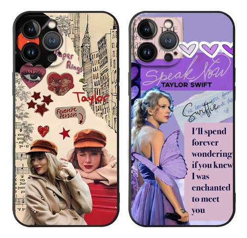 2pcs Taylor Swift Funda Para iPhone Lover Folklore Ts002