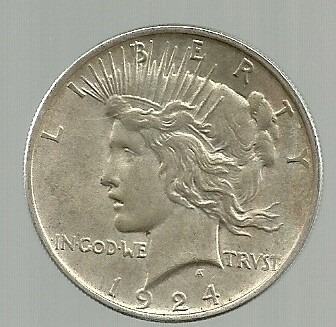 Peace 1 Dolar Plata 1924