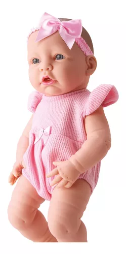 Boneca Mini Bebê Reborn New Born Banho - 8210 - Divertoys - Real Brinquedos