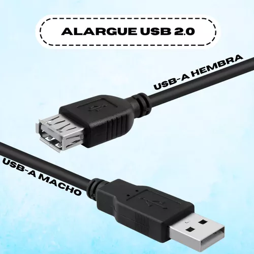 Cable Alargue / Extensión USB Macho/Hembra de 5 Metros de longitud