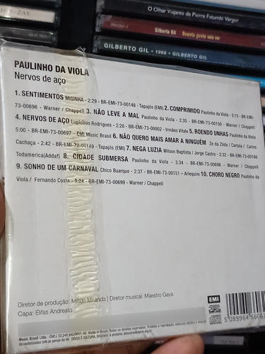Cd Paulinho Da Viola - Nervos De Aço