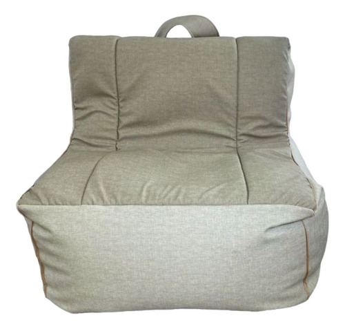 Puff Sofa Cuero Lino Con Bolsillo Marca Incatex  80x80x80