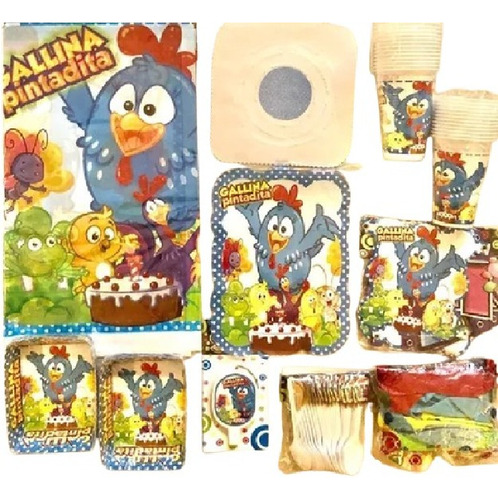 Kit Decoracion Piñata Fiesta Infantil La Gallina Pintadita 