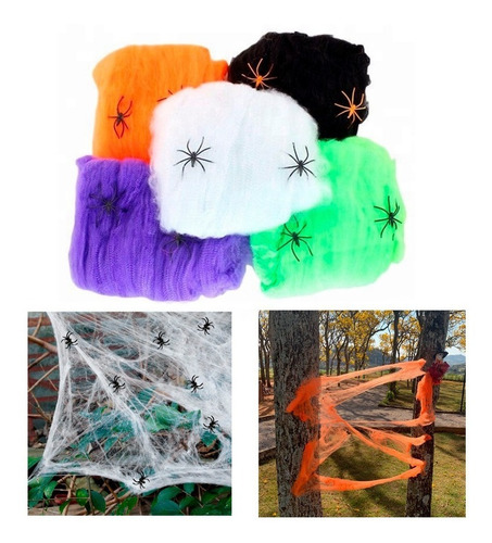 Decoração De Halloween Teia De Aranha Branca Melhor Preço