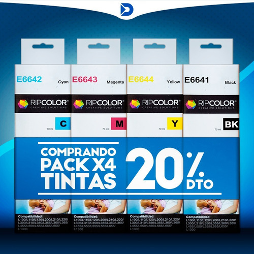 Pack Tintas Compatible Hp Sistema Conti. -envio Sin Costo