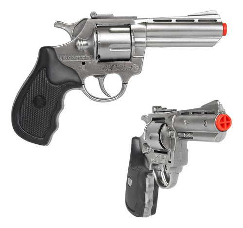 Pistola Revolver Gonher Fulminante Policia 8 Tiros Niños Ax®