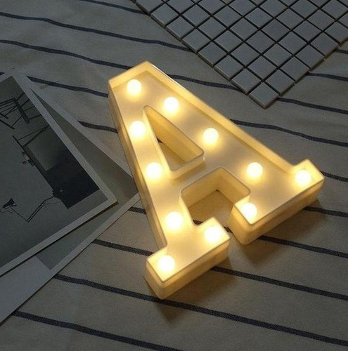 Letra Luz Led Lámpara Decorativa Luces Alfabeto Hogar Fiesta