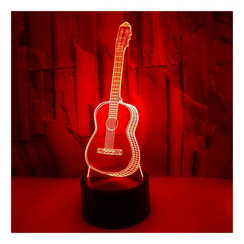 Lámpara Con Interruptor Táctil 3d Para Guitarra, Luz Nocturn