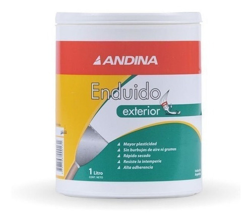 Enduido Plastico Exterior Andina X 1 Lts - Kromacolor