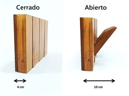 Perchero pared madera Three