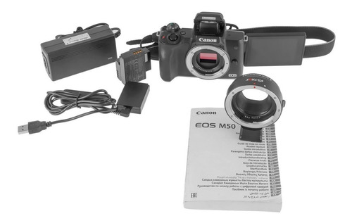 Canon Eos M50 Mirrorless Com Acessórios E Adaptador De Lente