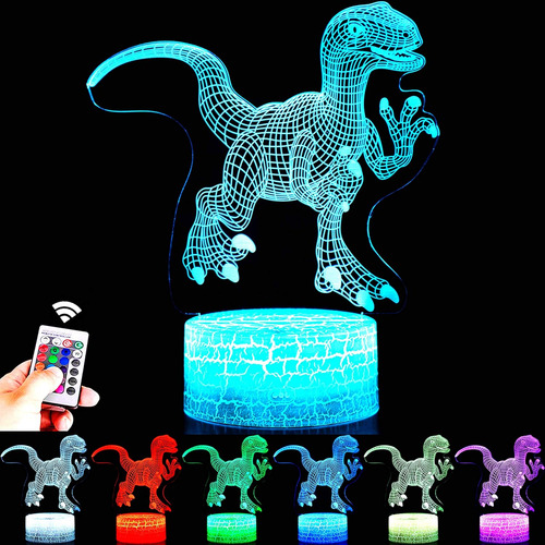 Fufuyou Luz Nocturna De Dinosaurio, Lámpara De Escritorio 3d