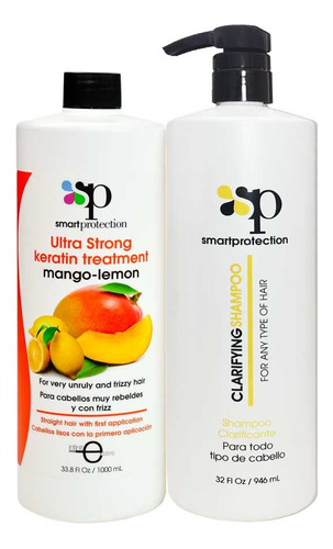 Mango-lemon Ultra Strong Queratina Tratamiento Con Aclarar S