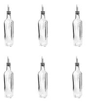 Comprar 6 Aceiteras Vidrio Con Tapa De Acero Inoxidable 500 Ml