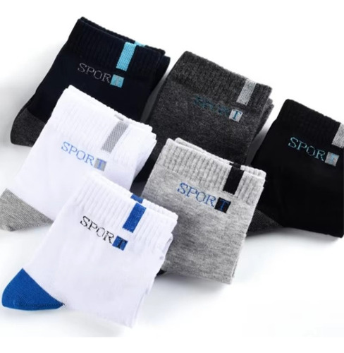 Calcetines Deportivos De Algodón Transpirable Para Hombre, 5