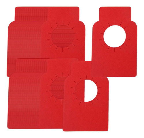 Etiquetas De Cuello De Botella De Vino De 100 Uds. Rojo