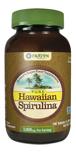 Espirulina Hawaiana Pura - 1000 Mg Comprimidos 180 Recuento