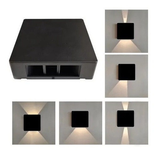 Arandela Preta Ajustavel Parede Led Integrado 3w Slim Cor Preto bivolt