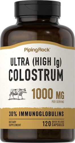 Calostro Colostrum 1000mg Piping Rock 120 Capsulas Hecho Usa Sabor S/n