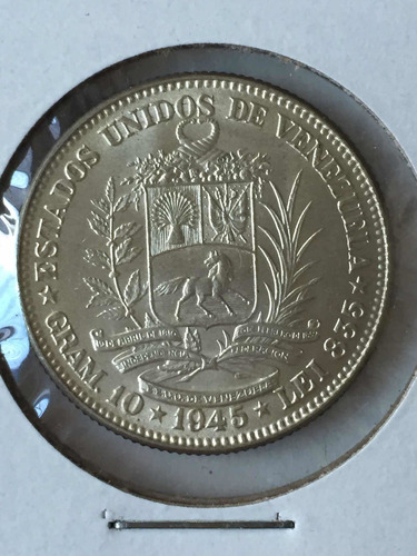 Moneda De 2 Bs De 1945