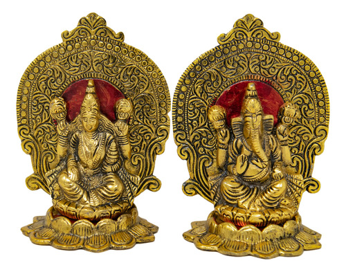 Wonder Care Ganesha Lakshmi Estatuas De Metal Lakshmi Idol G