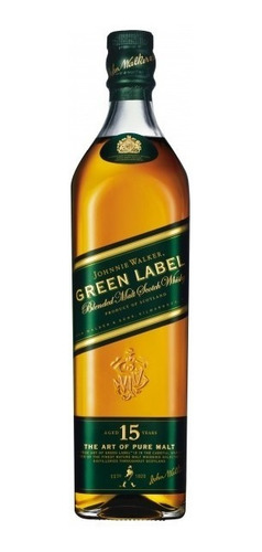 Imagen 2 de 7 de Whisky Johnnie Walker Green Label 1000ml En Estuche Ed Vieja