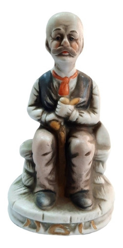 Adorno Figura Decorativa Porcelana Hombre Abuelo C38